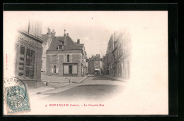 CPA Buzancais, La Grande-Rue, Vue De La Rue  - Autres & Non Classés