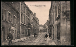 CPA Buzancais, Rue Grande, Vue De La Rue  - Autres & Non Classés