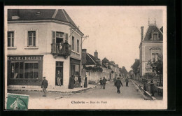 CPA Chabris, Rue Du Pont, Vue De La Rue  - Autres & Non Classés