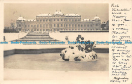 R155404 Old Postcard. Castle And Garden In Winter. Ingomar. RP. 1936 - Monde