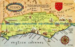 R155411 Sussex. A Map. Salmon. 1969 - World