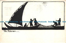 R155415 The Fishermen. Silhouettes. 1922 - World