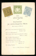 AK Abschiedslied Der Württembergischen Marke, Briefmarken Von 1851, 1857 Und 1869  - Stamps (pictures)