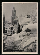 AK Annaberg /Erzgeb., Blick Zur St. Annenkirche Im Winter  - Autres & Non Classés