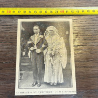 1930 GHI25 MARIAGE De Me Françoise WINTREBERT Avec M. Paul DUVERDYN - Collections