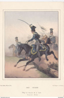 Armée Prussienne - 1er Régiment Lanciers De La Garde Nationale Mobile - Guerres Napoléoniennes - Lithographie - Uniforme - Stiche & Gravuren