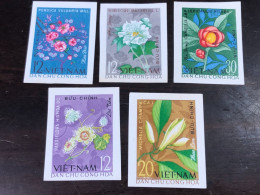 VIET  NAM  NORTH STAMPS-print Test Imperf 1964-(four-seasons Flowers)5 STAMPS Good Quality - Vietnam