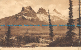 R155567 Three Sisters. Canmore Canadian Rockies. Valentine. 1916 - World