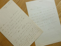 Emile DE GIRARDIN (1802-1881) Journaliste. Fondateur LA PRESSE. 2 X AUTOGRAPHE - Personaggi Storici