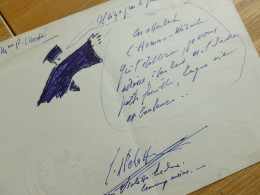 Gabriel DELATTRE ( 1891-1984) AVOCAT (Juré Petain 1945) Député SEDAN. AUTOGRAPHE Avec Dessin - Personnages Historiques