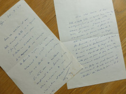 Louis PIZE (1892-1976) POETE. Théatre PIGEONNIER [ Ami Charles Forot ] Aubenas Ardèche 2x AUTOGRAPHE à Guy De Lioncourt - Historische Personen