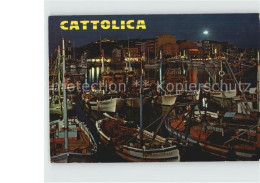 72390061 Cattolica Rimini Dock Hafen Bei Nacht  - Autres & Non Classés