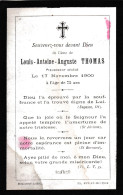 Faire-part De Décès - Mémento - Louis-Antoine-Auguste Thomas - 17 Novembre 1900 - Obituary Notices