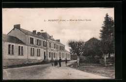 CPA Mouhet, Hôtel De Ville Et Ecoles  - Sonstige & Ohne Zuordnung