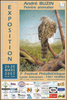 Affichette/Poster - Autour Des Palombes / Havik / Hühnerhabicht - Expo 24-25/03/2007 - Philabédélique Hornu - BUZIN - 1985-.. Vogels (Buzin)