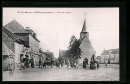 CPA St-Pierre-de-Jars, Place De L`Eglise  - Autres & Non Classés