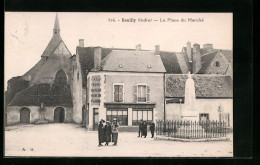 CPA Reuilly, La Place Du Marché  - Other & Unclassified