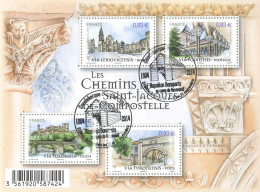 FRANCE 2014 BLOC OBLITERE LES CHEMINS DE SAINT JACQUES DE COMPOSTELLE F 4838 - - Used