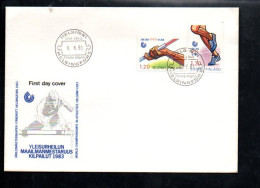 FINLANDE FDC 1983 CHAMPIONNATS DU MONDE ATHLETISME - Athlétisme