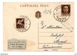 Posta Aerea Cent. 50 Su C.P. Cent. 30 "Imperiale" - Stamped Stationery