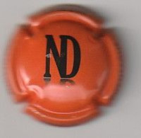 Capsule Champagne DENEUX Nicolas { N°2 : Orange Et Noir } {S22-24} - Autres & Non Classés