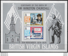 1974 British Virgin Islands Churchill 1MS MNH SG N. MS 324 - Other & Unclassified