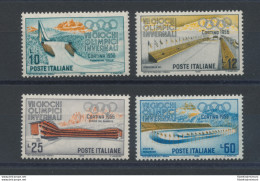 1956 Italia - Repubblica  , 7 Giochi Olimpici A Cortina , 4 Valori , N. 793/96 , - Other & Unclassified