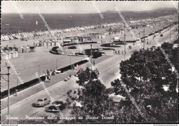 Ah747 Cartolina Rimini Citta' Panorama Della Spiaggia Da Piazza Tripoli - Rimini