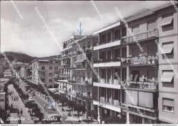 Ah749 Cartolina Albissola Via Aurelia E Alberghi Provincia Di Savona Liguria - Savona