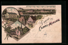 Lithographie Cappel-Midlum, Ortsansicht Mit Bahnhof, Bahnhofs-Hotel  - Other & Unclassified