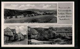 AK Buchfart Bei Weimar, Ortsansicht Aus Der Ferne, Gasthaus-Pension Zum Goldnen Stern, Ilm-Wehr  - Weimar