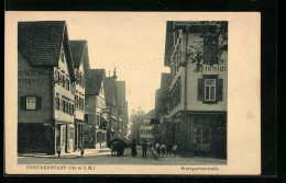 AK Freudenstadt, Stuttgarterstrasse Mit Passanten Und Ochsenwagen  - Stuttgart