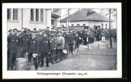 AK Chemnitz, Kriegsgefangene Vor Der Essensausgabe, Gefangenenlager Chemnitz 1914 /16  - War 1914-18