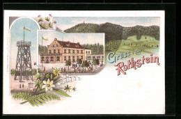 Lithographie Rothstein, Restaurant, Aussichtsturm, Panorama  - Other & Unclassified