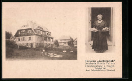 AK Oberbärenburg I. Erzgeb., Pension Lichtenhöh Von Paula Friese  - Other & Unclassified