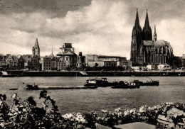 (RECTO / VERSO) KOLN AM RHEIN EN 1956 - RHEINBLICK AUD DEN DOM - BEAU CACHET - CPSM GF - Köln