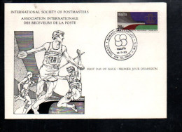 MALTE FDC 1983 JEUX MEDITERRANEENS à CASABLANCA - Atletismo