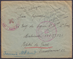 L. En Franchise De VERVIERS Pour Militaire à L'hôpital De GAND Retour à Verviers - "Inconnu à St-Amand" - Cachets "CROIX - WW II (Covers & Documents)
