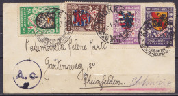 LSC (sans Contnu) De Le Zoute Affr. N°359+540+541+542 Càd KNOKKE /-2-1-1941 Pour RHEINFELDEN Suisse - Cachet Censure "A. - Cartas & Documentos