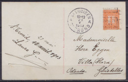 CP Fantaisie Affr. PREO 2183 (N°108 [ST-TRUIDEN /1913/ ST-TROND] Pos. D) Càd "ST-TRUIDEN A /21 V 1913/ ST-TROND A" Pour  - Typografisch 1912-14 (Cijfer-leeuw)