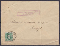 L. Affr. N°30 Càd CHARLEROY (VILLE HAUTE) /23 JUIL 1879 Pour SIVRY (au Dos: Càd Arrivée SIVRY) - 1869-1883 Leopold II.