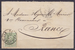 L. Affr. N°30 Càd PHILIPPEVILLE /21 JUIL 1875 Pour RANCE (au Dos: Càd Arrivée RANCE) - 1869-1883 Leopoldo II