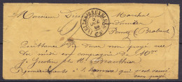 LSC Non-affr. Càd IXELLES - BRUXELLES /5 OCT 1869 Pour PERWEZ Refusée Pour La Taxe Puis Mise Au Rebut - Man. "Remercieme - 1869-1883 Leopold II