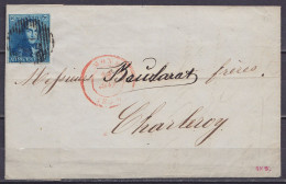 L. Affr. N°2 Margé P83 Càd MONS /18 JANV 1850 Pour CHARLEROY - 1849 Epaulettes