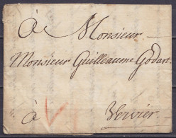 L. Datée 21 Mai 1737 De AMSTERDAM Pour VERVIERS - Port "V" à La Craie Rouge - 1714-1794 (Paesi Bassi Austriaci)