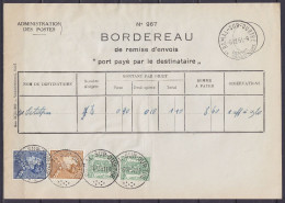 Bordereau De Remise D'envoi "port Payé Par Le Destinataire" Affr. N°713ax2+847+847A Càd BOMAL-SUR-OURTHE /-6.12.1951 - 1935-1949 Piccolo Sigillo Dello Stato