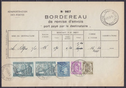 Bordereau De Remise D'envoi "port Payé Par Le Destinataire" Affr. N°420+422+833+2x772 Càd BOMAL-SUR-OURTHE /-5.12.1950 - 1935-1949 Piccolo Sigillo Dello Stato