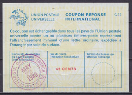USA - Coupon-réponse International 42 Cents Càd "GATEWAY CENTER STA. /MAY 22 1980/ PITTSBURGH, PA" - Cartas & Documentos