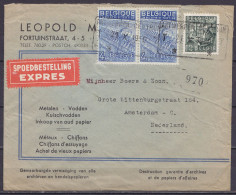 L. Exprès Affr. N°768 + 2x771 Càd [ANTWERPEN-CENTRUM /21 X 1950] Pour AMSTERDAM Nederland (au Dos: Càd ANTWERPEN L & Arr - 1948 Export