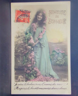 1617 THEME . SEMEUSE DE BONHEUR . JE SEME LE BONHEUR ... FEMME AVEC DES FLEURS . EDIT. C D A . N° 564 - Femmes